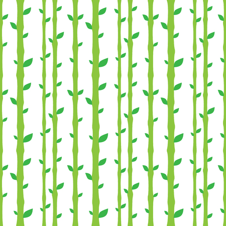 Green ivy seamless pattern on white backgroundのイラスト素材