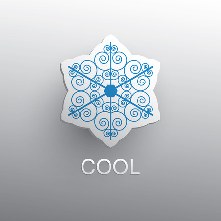 Cool snowflake iconのイラスト素材