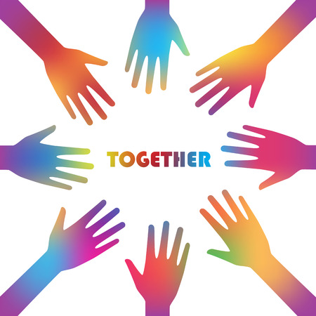 Colorful together and cooperation background graphic designのイラスト素材