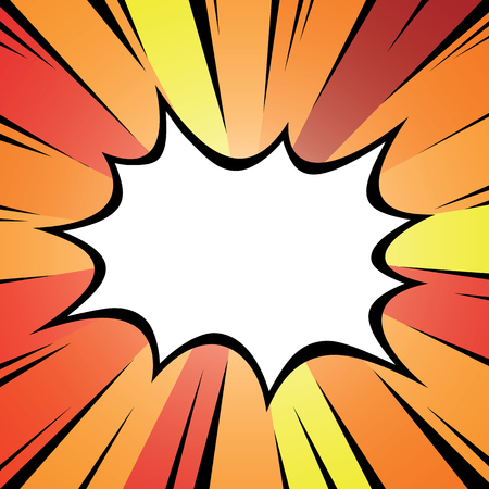 Cartoon comic graphic design for explosion blast dialog box background.のイラスト素材