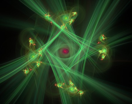 one colorful abstract fractal background wallpaper over black