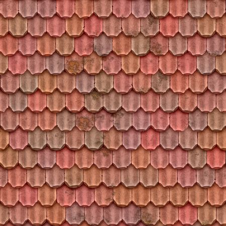 computer generated pattern of dirty and cracked red clay tiles for housing or construction. tiles seamlesslyの写真素材