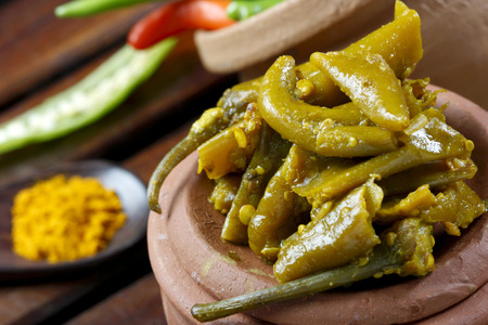 Chilli Pickle - Indian pickles are a variety of spicy pickled side dishes の写真素材