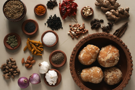 Ingredient mixture may include a variety of ingredients from cumin, fennel, coriander, cardamom, cinnamon, cloves, poppy seeds, saffron, pepper, chilies, and caraway and more  These spice mixtures vary greatly between cooks and different dishes の写真素材
