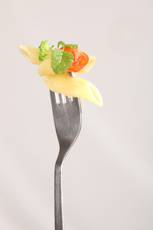 Pasta is a generic term for italian variants of noodlesの写真素材