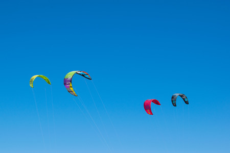 Kite surf in the blue sky