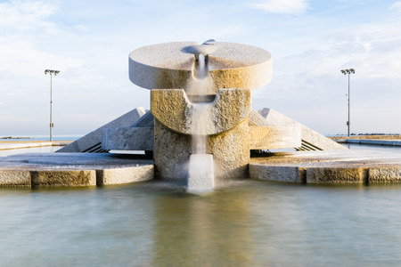 The fountain is located on the seafront of Pescaraのeditorial素材