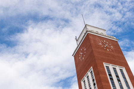 View of the tower of the town hall of Pescaraのeditorial素材