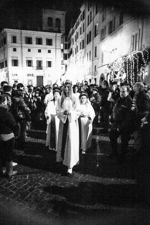 During the Swedish singers' performance for the feast of Saint Lucia, December 8 2015, Romeのeditorial素材