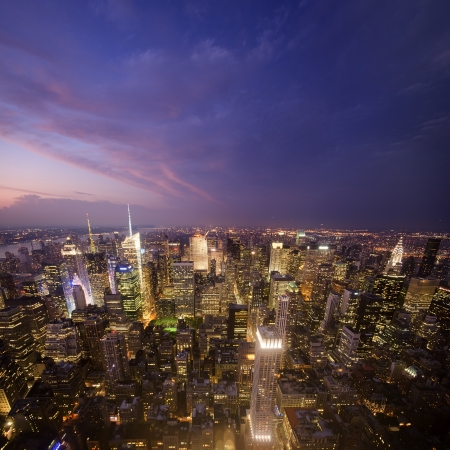 Aerial view of Midtown Manhattan from the Empire State Buildingの写真素材