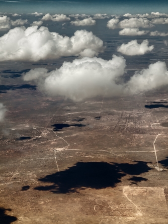 View of the desert of New Mexico from the planeの写真素材