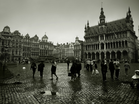 The Grand Place is the heart of the historic city of Brusselsのeditorial素材