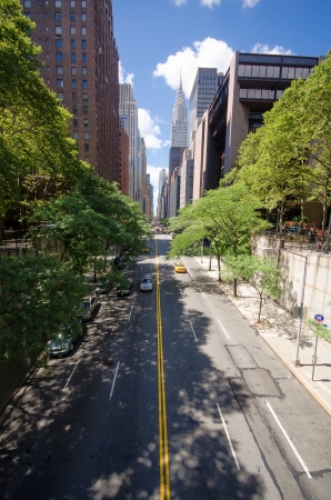 View of Manhattan's 42nd Street from Tudor City Placeの写真素材