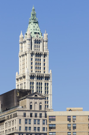 The Woolworth Building in a Sunny Morning, New York.のeditorial素材