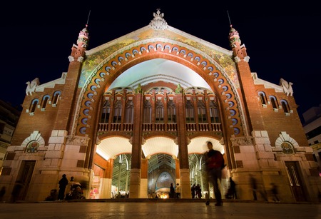 Columbus Market is an Example of Modernist Architecture in Valencia, Spainのeditorial素材