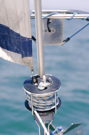 Rope Spool in a Sailing Shipの写真素材