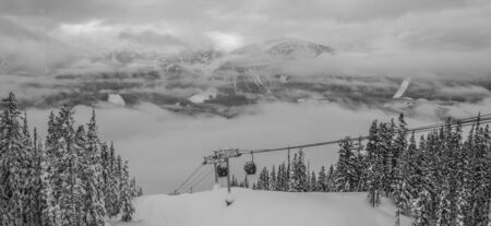 Nice day for skiing in the mountainsの写真素材