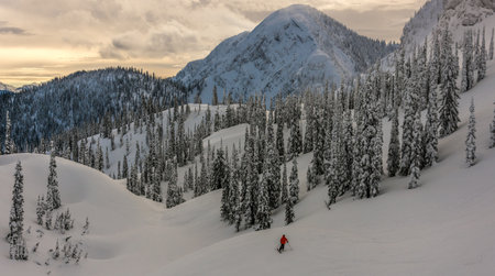 Skiing vacation with freinds in Canada 2の写真素材