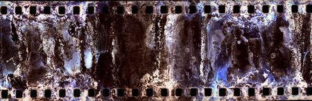 Photographic film reel. Large. Deteriorated. Colour.の写真素材