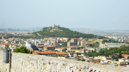 Overview of Cagliari Sardiniaの写真素材