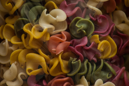 tipical italian food color pastaの写真素材