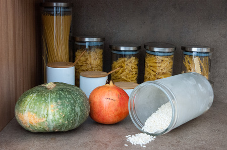 pumpkins and pastaの写真素材