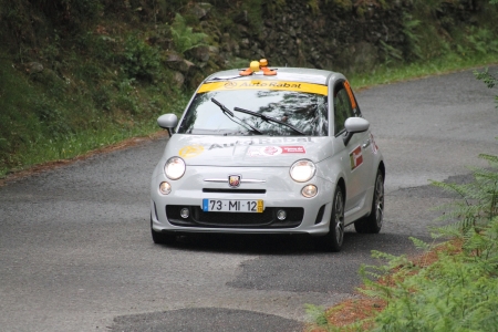 Rally car in action