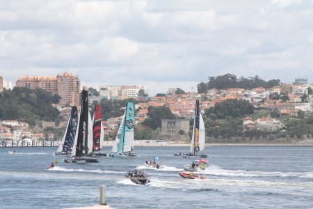 Extreme Sailing Series, Act 4, 5 of July 2012, Porto, Portugalのeditorial素材