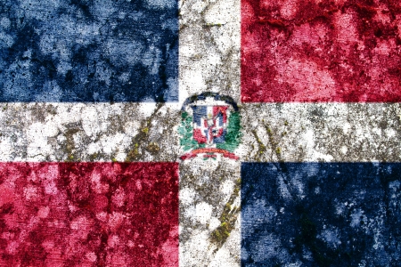 dominican republic grunge flagの写真素材
