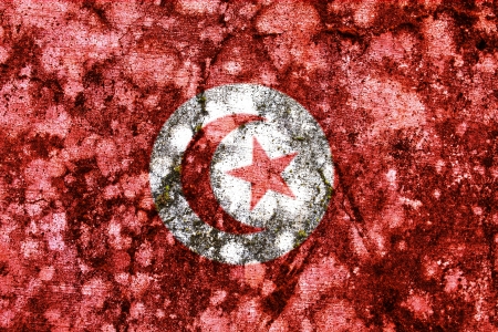 tunisia grunge flagの写真素材