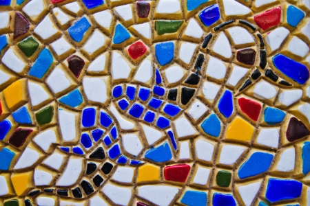 Macro from colorful mosaics