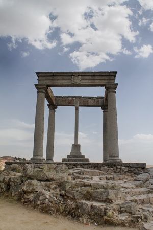 The four posts is a monument in Avilaのeditorial素材