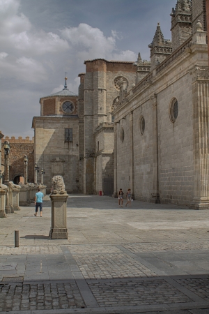 Catholic cathedral of Avila in Castilla Leon in Spain のeditorial素材