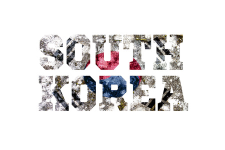 Country Name with flag inside the lettersの写真素材