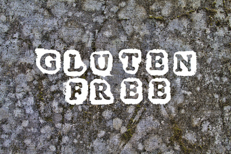 gluten free word written with diferent lettersの写真素材