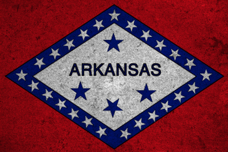 graphic american state grunge flag of arkansasの写真素材