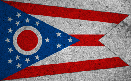 graphic american state grunge flag of  ohioの写真素材