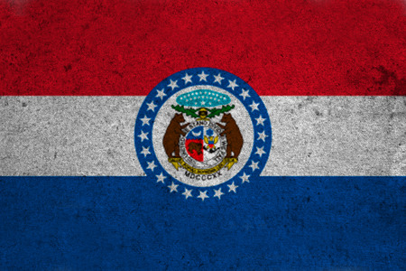 graphic american state grunge flag of missouriの写真素材