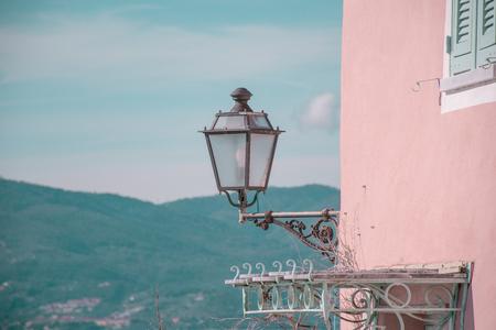 Lamp post at Tellaroの写真素材