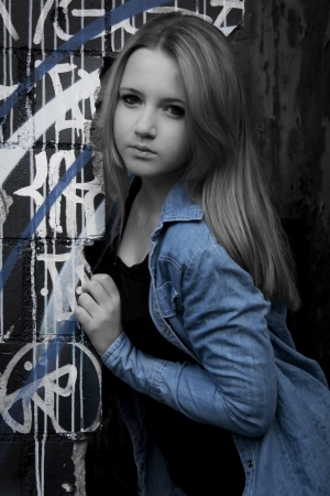 Blue Jeans Girlの写真素材