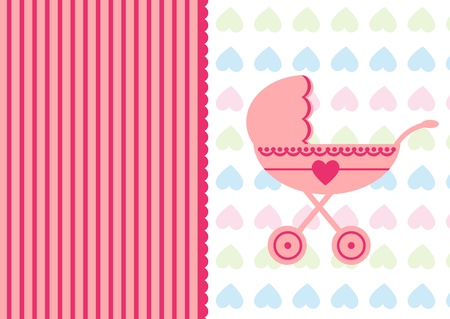 illustration baby strolle background のイラスト素材
