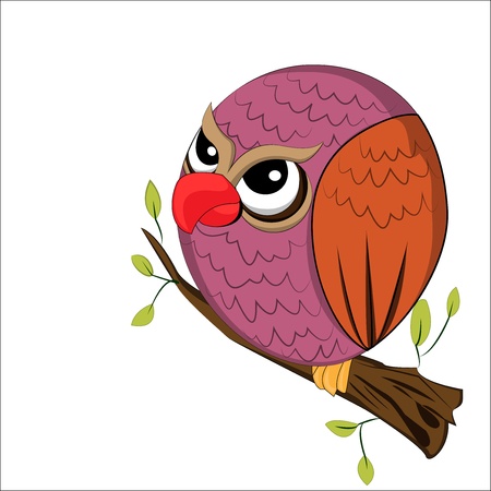 owl on the treeのイラスト素材