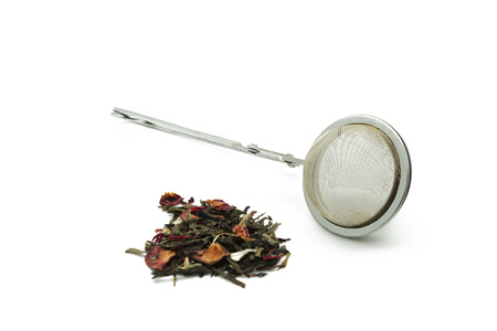 Tea and tea infuserの写真素材