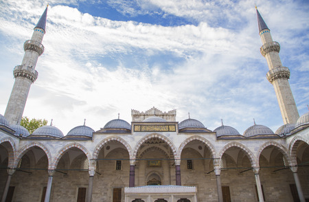 blue mosque in istanbul on a sunny dayの写真素材