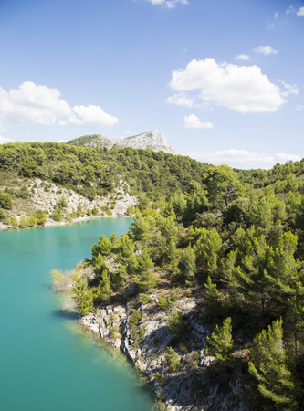 Mount Sainte Victoire in Provence, Franceの写真素材
