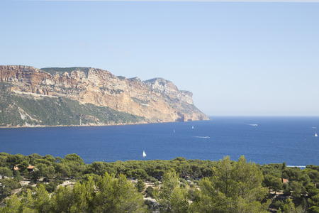 calanques of cassis, near marseilleの写真素材
