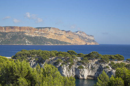 calanques of cassis, near marseilleの写真素材