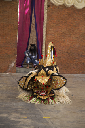Religious Barong dance in Bali Indonesiaの写真素材