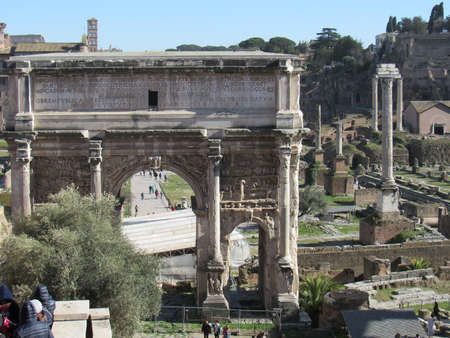 Rome, 23 February, 2019: ruins of the ancient city of Romeのeditorial素材