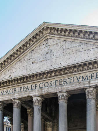Rome, 23 February, 2019: facade of the Pantheon of Agrippaのeditorial素材